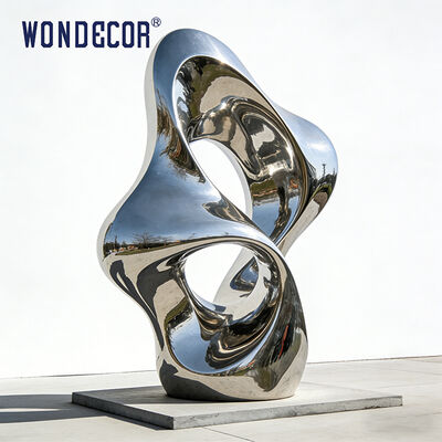 Outdoor Large-scale Floor-standing Metal Art Modern Geometric Stainless Steel Sculpture